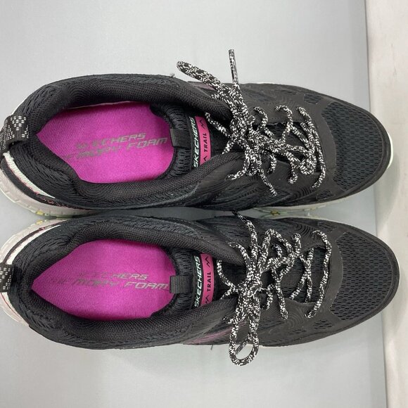 Skechers Hillcrest Pure Escapade Sneakers Shoes Trail Running Black Womens 11 - Picture 10 of 14